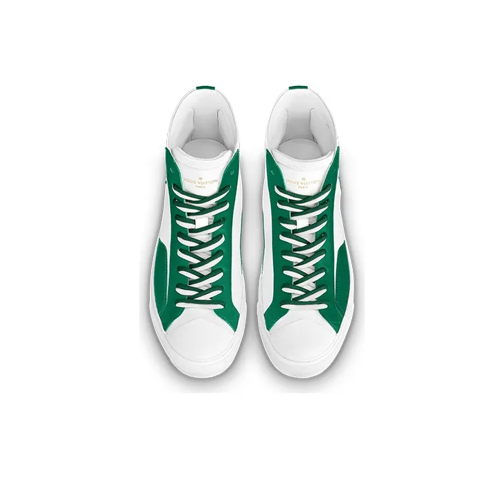 LOUIS VUITTON Tattoo Ankle Sneakers 'White Green'-3
