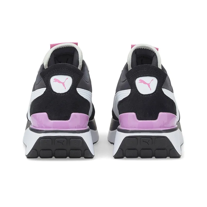 PUMA Cruise Rider GL Cushioning Anti-Slip And Wear-Resistant Low-Top Casual Shoes Women's Black White Purple-3