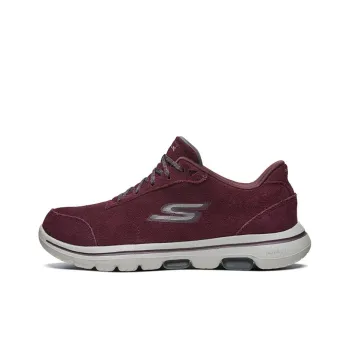 Skechers Go Walk 5 Cushioned Slip Resistant Abrasion Resistant Low Top Casual Shoes Women's Burgundy