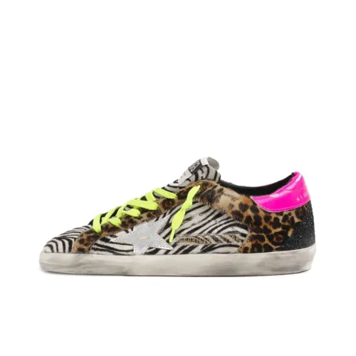 Golden Goose Skateboard Shoes Men Low-Top Leopard