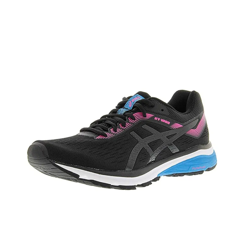 Asics GT-1000 7 Breathable Lightweight Low-Top Running Shoes Women's Black Purple Blue-2