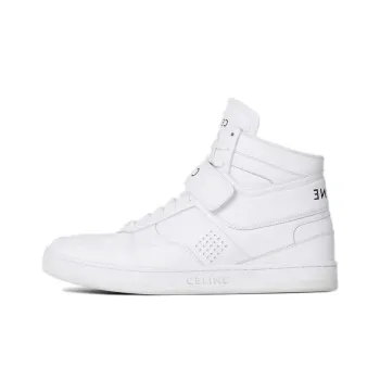 CELINE Skateboard Shoes Women's High-Top Neon White