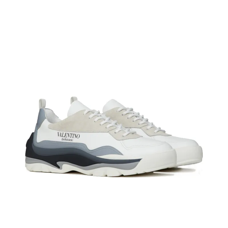 Valentino Gumboy Slip Resistant, Abrasion Resistant, Lightweight Low Top Casual Shoes Men's White Gray-1