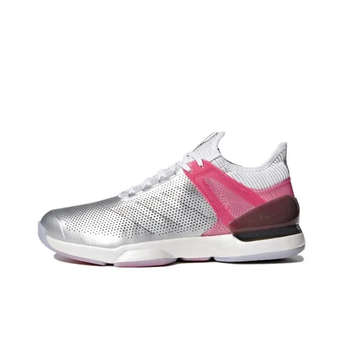 Adidas Adizero Ubersonic 2 Tennis Shoes Men Low-Top Silver/Pink