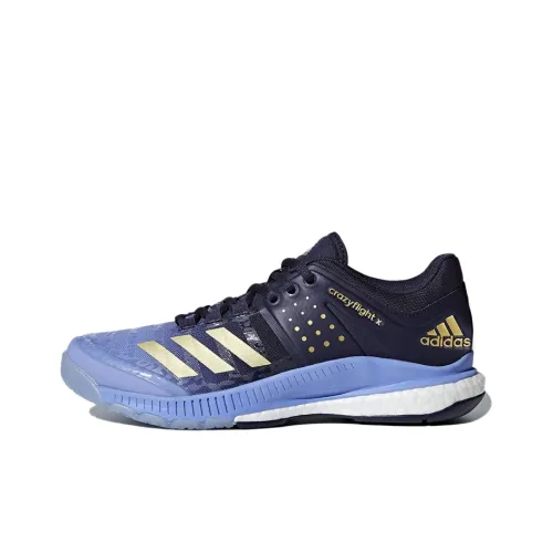 Adidas Crazyflight Running Shoes Men Low-Top Bright Blue