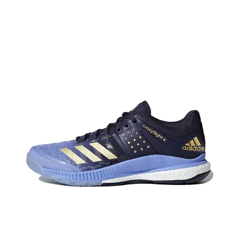 Adidas Crazyflight Anti Slip Wear Resistant Low Top Running Shoes Men's Azure Blue-0