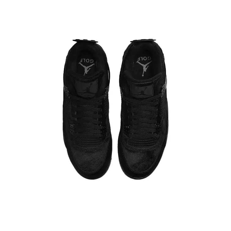 Jordan 4 Retro Golf Black Cat Pony Hair-3
