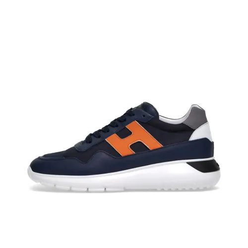 HOGAN Interactive³ Casual Shoes Men Low-Top Blue Orange