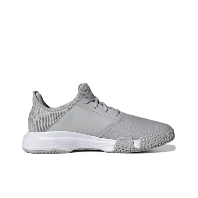 Adidas GameCourt Tennis Breathable Low Top Tennis Shoes Men's Gray White-1