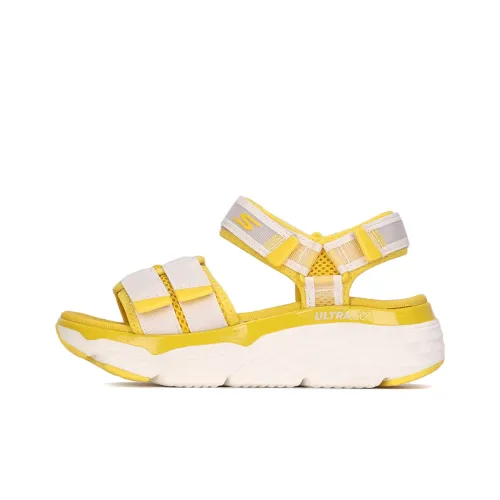 Skechers Max Cushioning Beach Sandals Women's Yellow/White