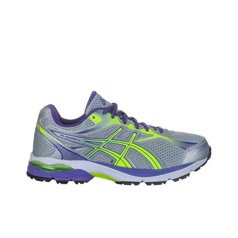 Asics Gel-Equation Running Shoes Women's Low-Top Gray/Yellow/Purple-1