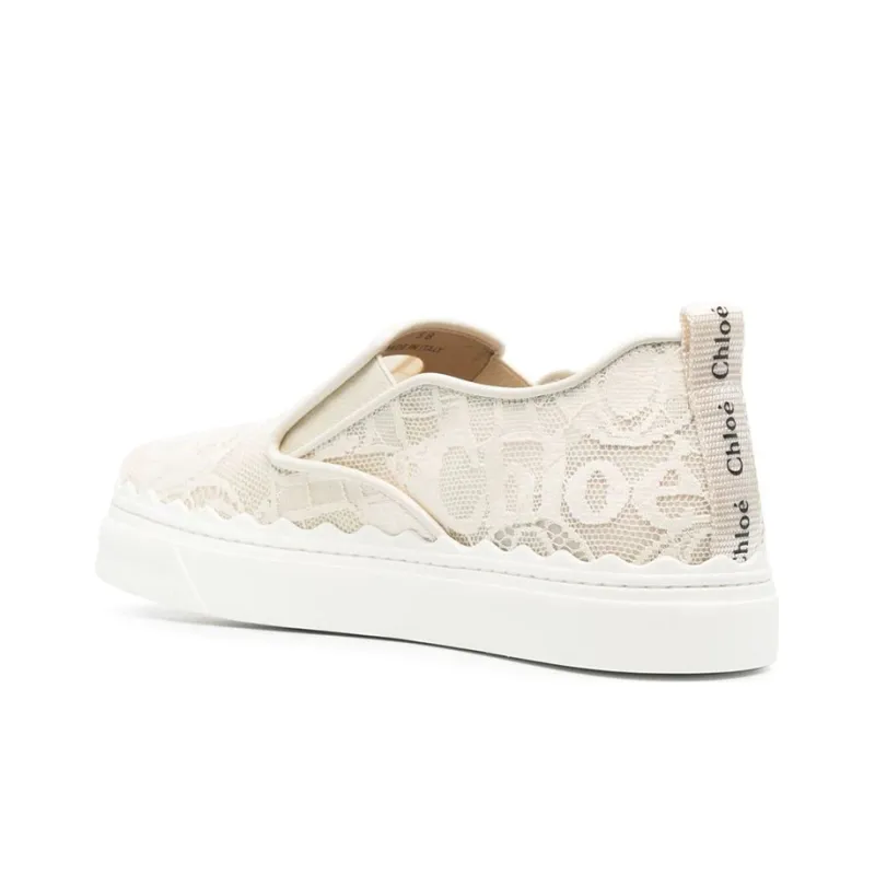 Chloe Lauren Low Top Stylish Skateboarding Shoes Women's Light Beige-3