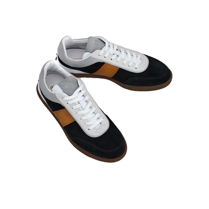 TOD'S Low Top Stylish Skateboarding Shoes Men's Black Brown Gray-3