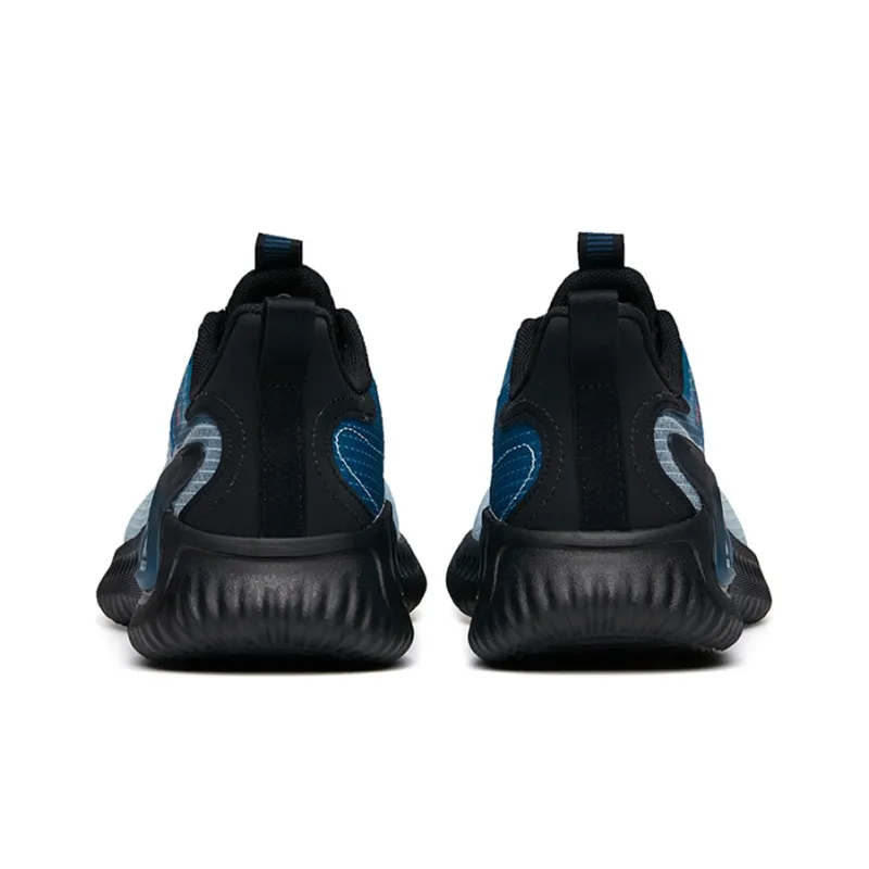 Anta Running Collection Cushioned Slip Resistant Abrasion Resistant Low Top Running Shoes Men's Blue Black-3