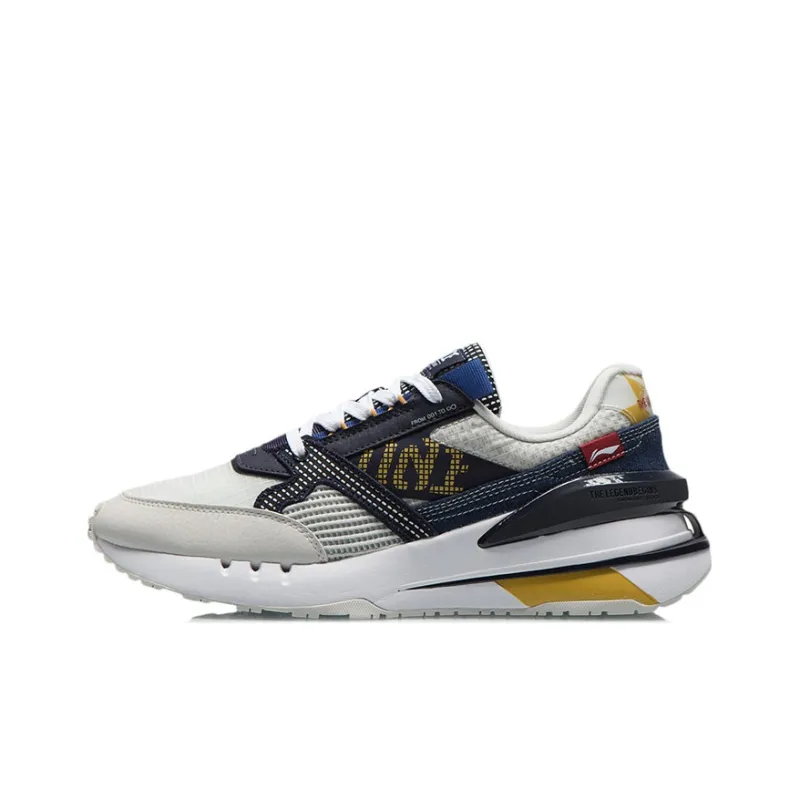 LiNing Lightweight Low Top Running Shoes Men's Gray-0