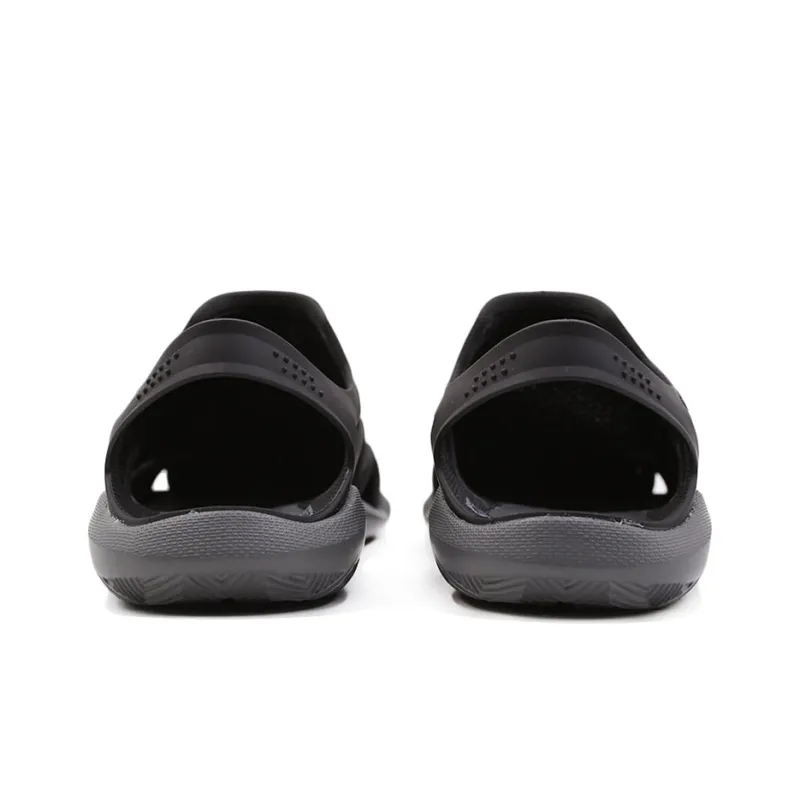 Crocs Swiftwater Wave Sandal Flats 'Black Grey'-2