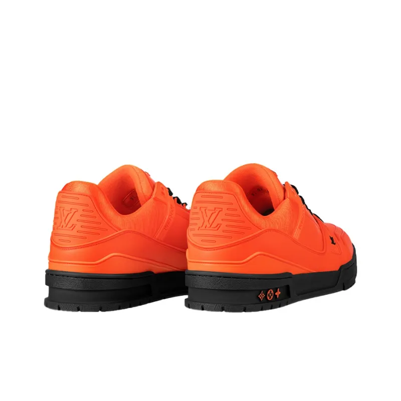 LOUIS VUITTON Trainer Low Top Casual Skateboard Shoes Men's Orange-3