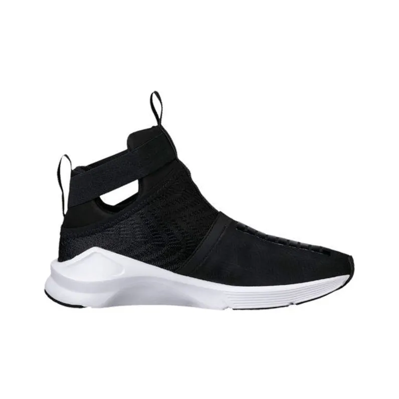 PUMA Fierce Strap Swirl High-Top Running Shoes Women's Black-1