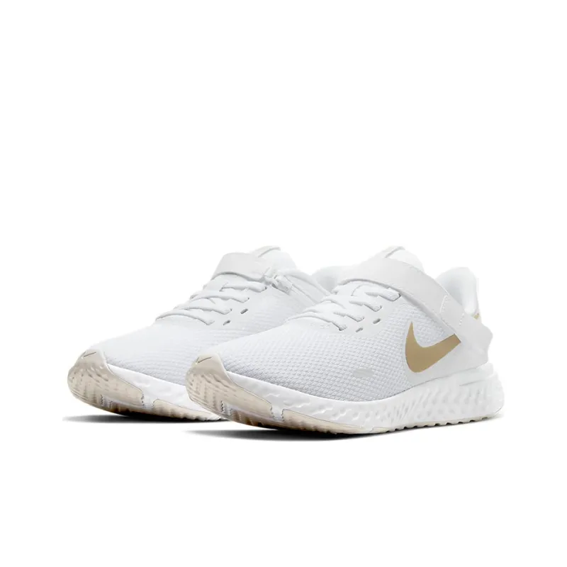 Nike Revolution 5 FlyEase White/Golden Women's-2