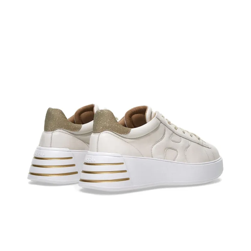 HOGAN Rebel Cushioning, Slip Resistant, And Abrasion Resistant Low Top Casual Shoes Women's Ivory White-3