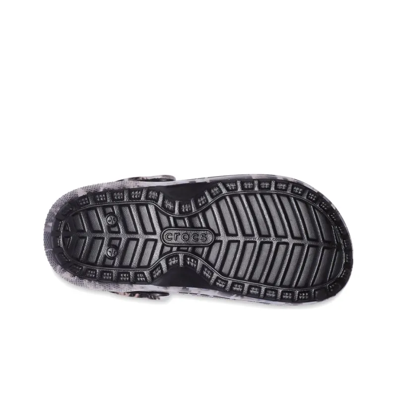 Crocs Classic Lined Bleach Dye Clogs 'Black White Beige'-6
