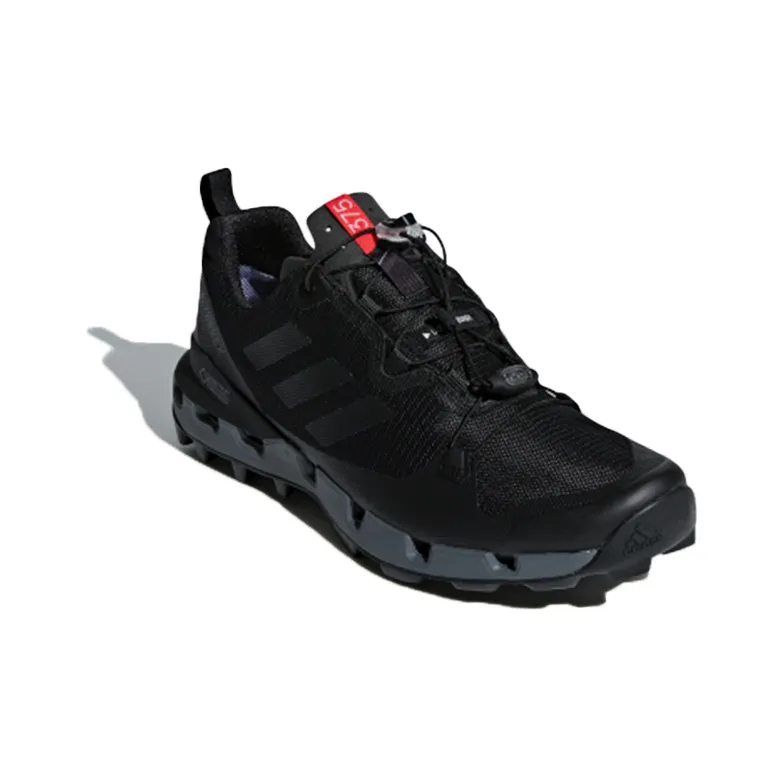 Adidas Terrex Fast Gtx-Surround Slip-Resistant Breathable Low-Top Casual Shoes Men's Black Gray-2
