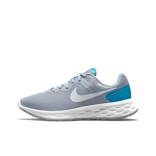 Nike REVOLUTION 6 Running Shoes Men Low-Top Gray/Blue