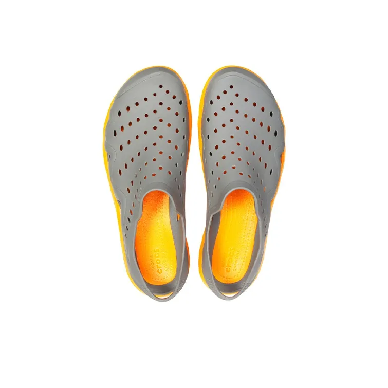 Crocs Swiftwater Wave Shoes 'Slate Grey Blazing Orange'-4