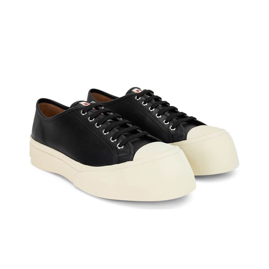 スニーカー Laced Up Sneakers - Marni - Leather - Black MARNI - Laced Up Sneaker Black – Anrosa Store
