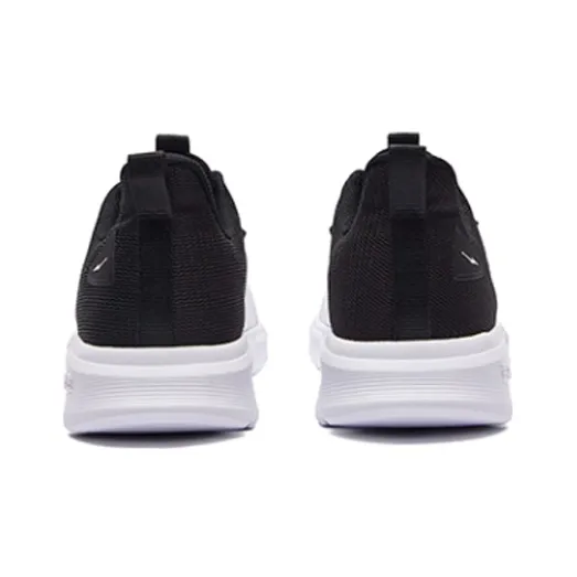 Erke Anti Slip And Wear Resistant Breathable Low Top Casual Shoes Men's White Black-3