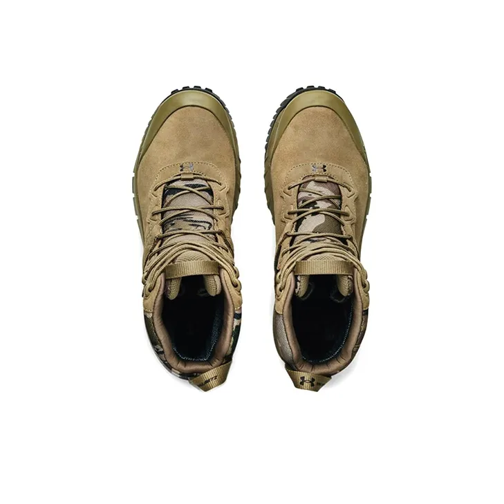 Under Armour Micro G Valsetz Anti-Slip Wear-Resistant High-Top Running Shoes Men's Army Green-2