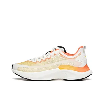 Anta Fast Cushioned Slip-Resistant Abrasion-Resistant Low-Top Running Shoes Men's White Orange