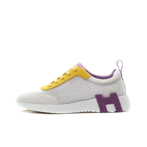 HERMES Bouncing Casual Shoes Women's Low-Top White/Purple