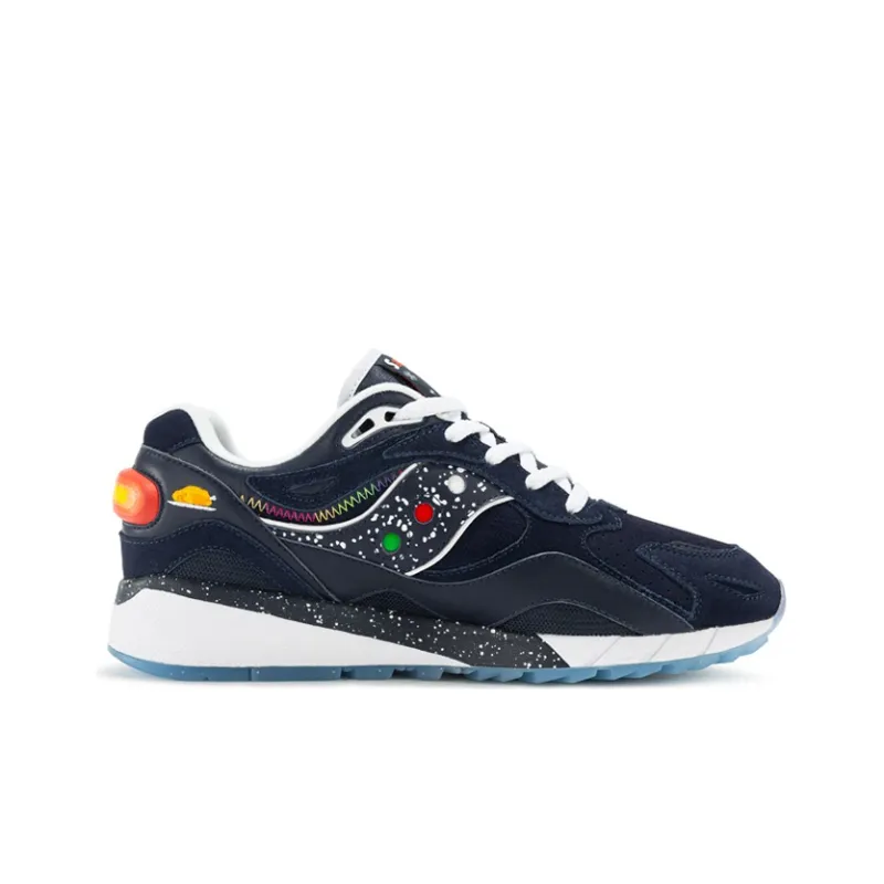 Saucony Shadow 6000 Cushioned Slip Resistant Water Resistant Low Top Running Shoes Unisex Blue White-2