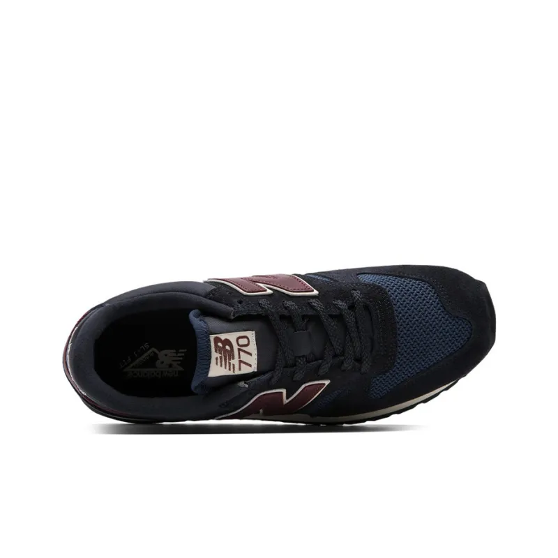 New Balance NB 770 Breathable Low-Top Running Shoes Men's Black Blue Made In UK-2