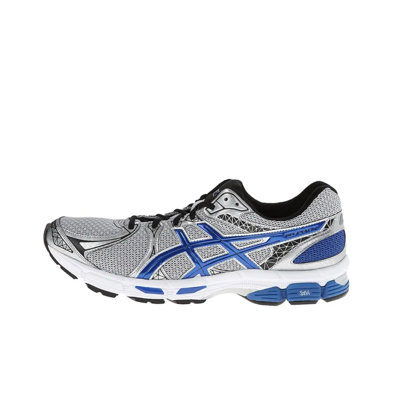Asics Gel Exalt 2 Breathable And Wear resistant Low Top Running Shoes Men's Silver Blue 4E Width-0