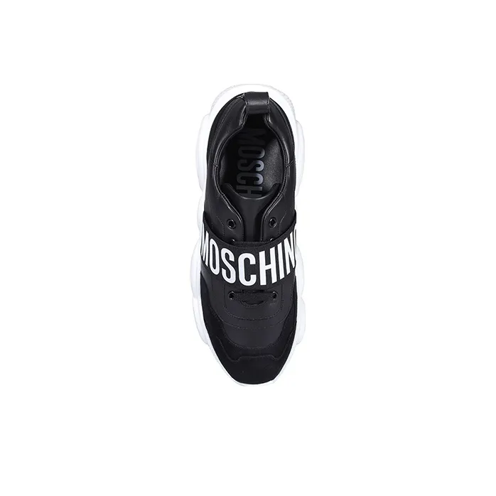 MOSCHINO Water Resistant Low Top Casual Shoes Men's Black-4