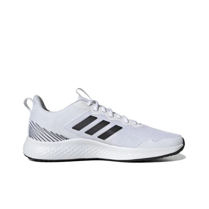 Adidas Fluidstreet Wear Resistant Slip Resistant Low Top Running Shoes Men's White Black-1