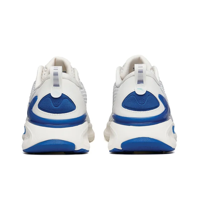 Anta Tron 1.5 Cushioned Slip Resistant Abrasion Resistant Breathable Low Top Running Shoes Men's White Blue-3