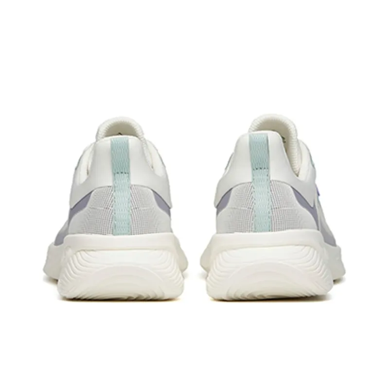 Anta Running Collection Cushioning Anti Slip And Wear Resistant Low Top Running Shoes Women's White Purple-4