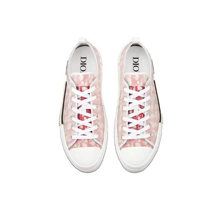 DIOR B23 Low Top Stylish Skateboarding Shoes Men's Red White-4