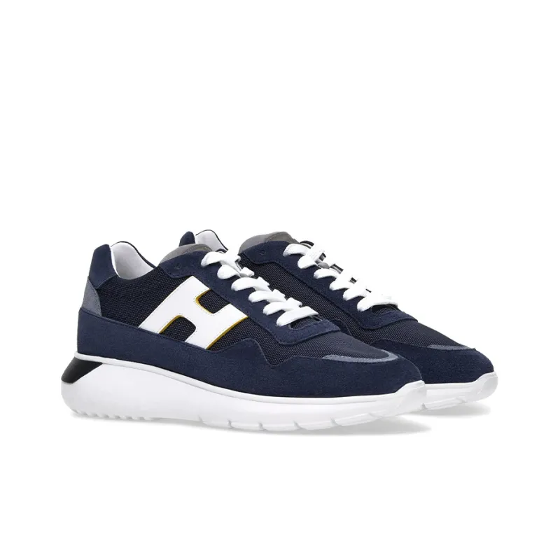 HOGAN Interactive³ Cushioning Anti Slip And Wear Resistant Low Top Casual Shoes Men's Blue-2