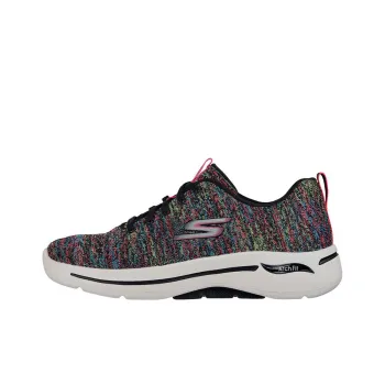 Skechers Go Walk Arch Fit Glee Cushioning Anti-Slip And Wear-Resistant Low-Top Casual Shoes Women's Black Pink