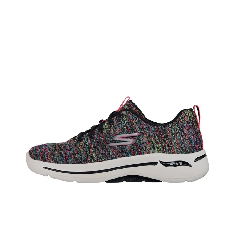 Skechers Go Walk Arch Fit Glee Cushioning Anti-Slip And Wear-Resistant Low-Top Casual Shoes Women's Black Pink-0