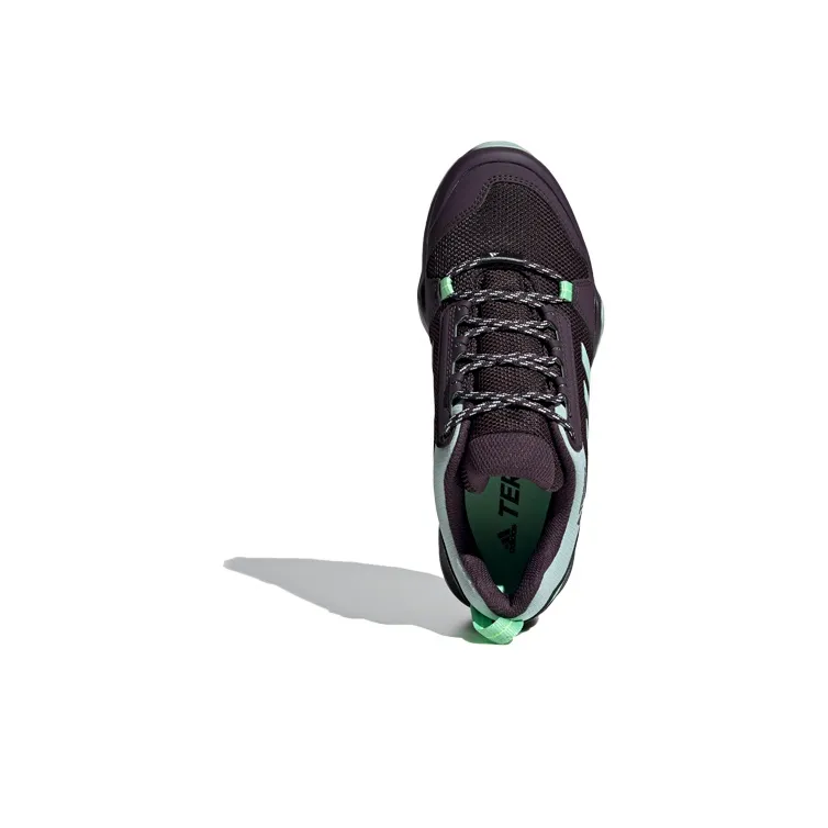 Adidas Terrex AX3 Cushioned Slip-Resistant Low-Top Outdoor Shoes Women's Purple Green-3