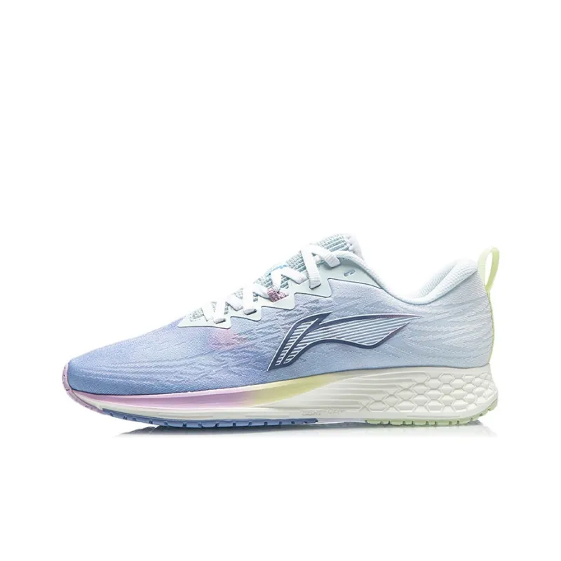 LiNing Red Hare 4 Abrasion Resistant Breathable Low Top Running Shoes Women's Blue White-0