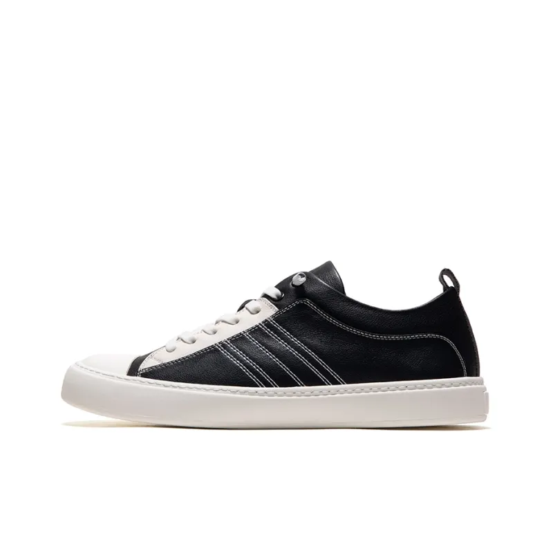Anthony Miles Skateboard Shoes Men Low Top Black/White-0