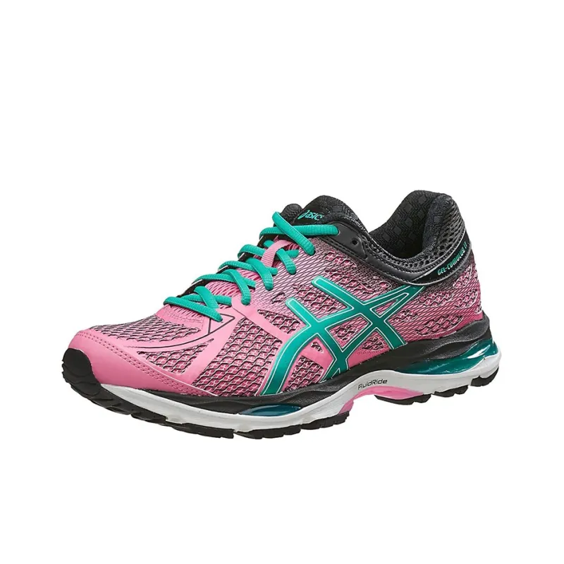 Asics Gel-Cumulus 17 Wear-Resistant Low-Top Running Shoes Women's Black Pink-2
