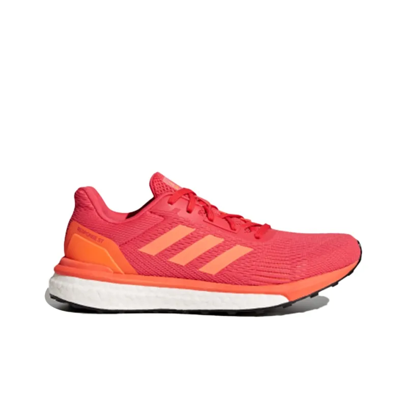 Adidas Response St Slip-Resistant Low-Top Running Shoes Women's Pink Orange-1