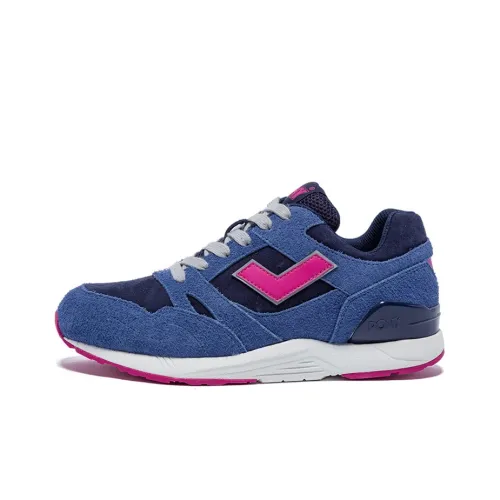 Pony Running Shoes Women's Low-Top Deep Blue Pink